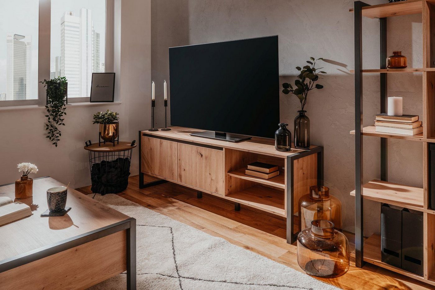 möbelvita TV-Board TV-Board Portland 54 in Artisan Oak - Griffleiste mit Schrägkante möbelvita TV-Board TV-Board Portland 54 in Artisan Oak - Griffleiste mit Schrägkante von möbelvita