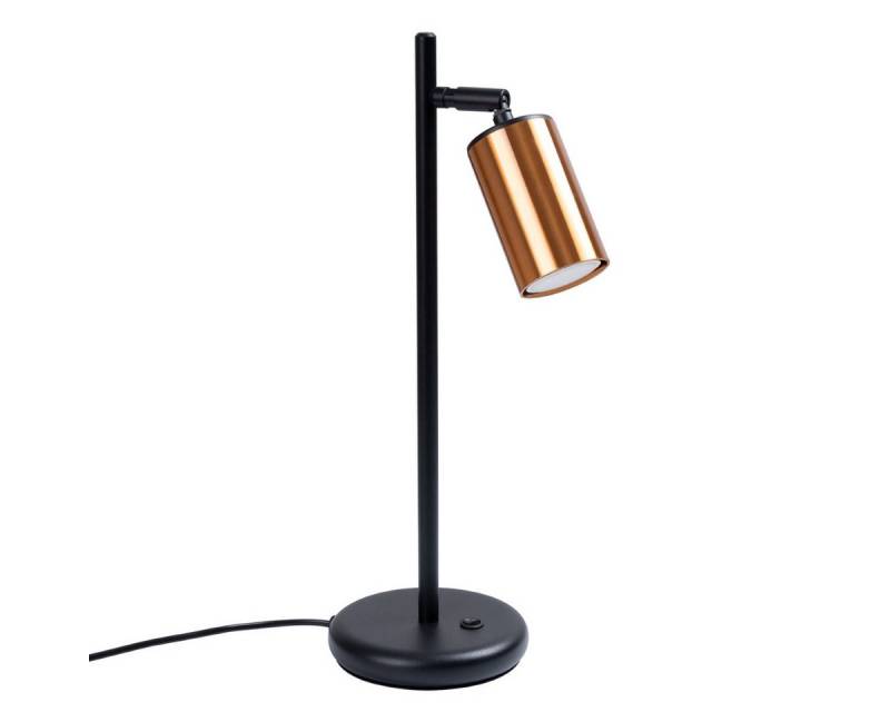 möbelvita Tischleuchte Tischlampe LUNY schwarz/kupfer, einstellbarer Lichtstrahl, NEIN von möbelvita