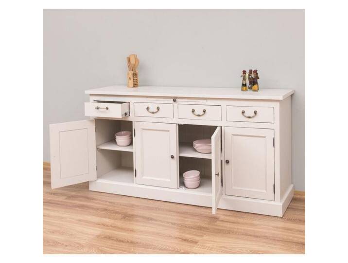 Buffetkommode Shabby, dunkelbraun, cremegrau Massivholz von moebro