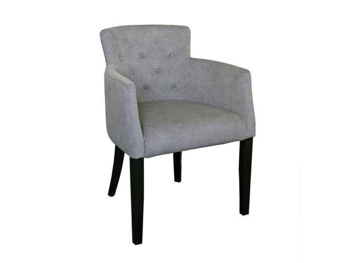 Esszimmer Polsterstuhl Knopfsteppung Microfaser beigegrau von moebro