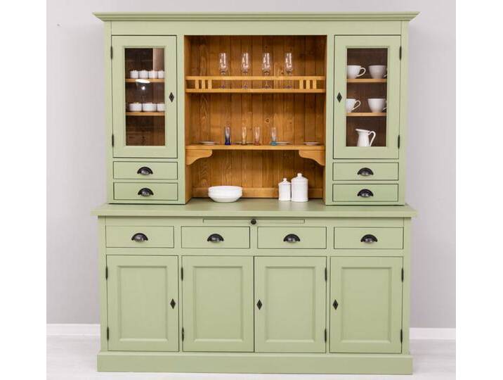 Großes Landhausstil Küchenbuffet grün-braun von moebro
