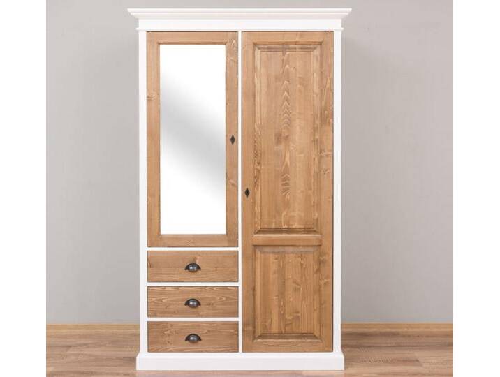 Massivholz Kleiderschrank mit Spiegeltüren weiß Massivholz Kleiderschrank mit Spiegeltüren weiß von moebro