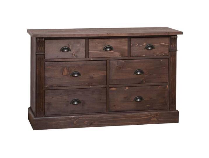 Rotbraune Massivholz Kommode mit 7 Schubladen von moebro