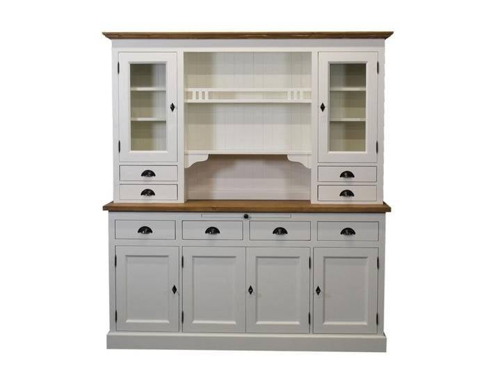Weißer Landhaus Buffetschrank groß Massivholz von moebro