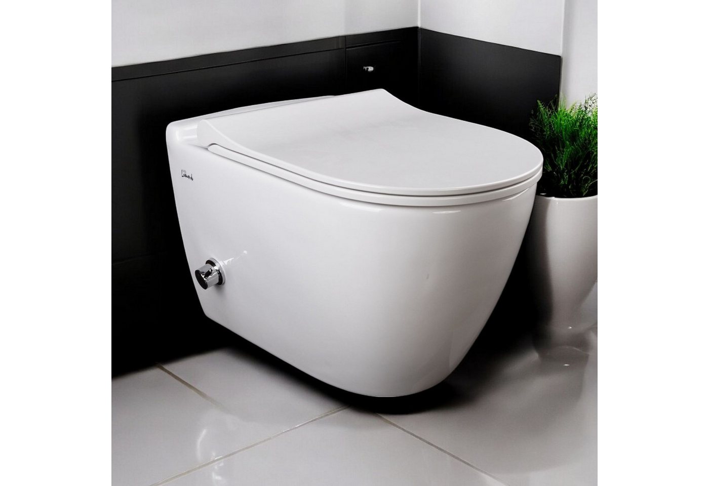 moeby24 WC-Sitz Wand Dusch WC Taharet Bidet-Funktion Taharat Warmw. von moeby24