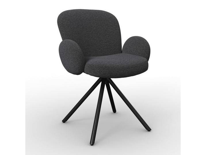 Armlehnstuhl Josea Dunkelgrau Chenille Drehbar Gepolstert Armlehnstuhl Josea Dunkelgrau Chenille Drehbar Gepolstert von mömax