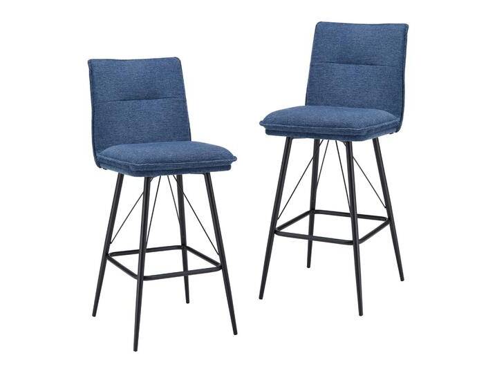Barhocker-Set Boris Blau Webstoff Gepolstert Barhocker-Set Boris Blau Webstoff Gepolstert von mömax