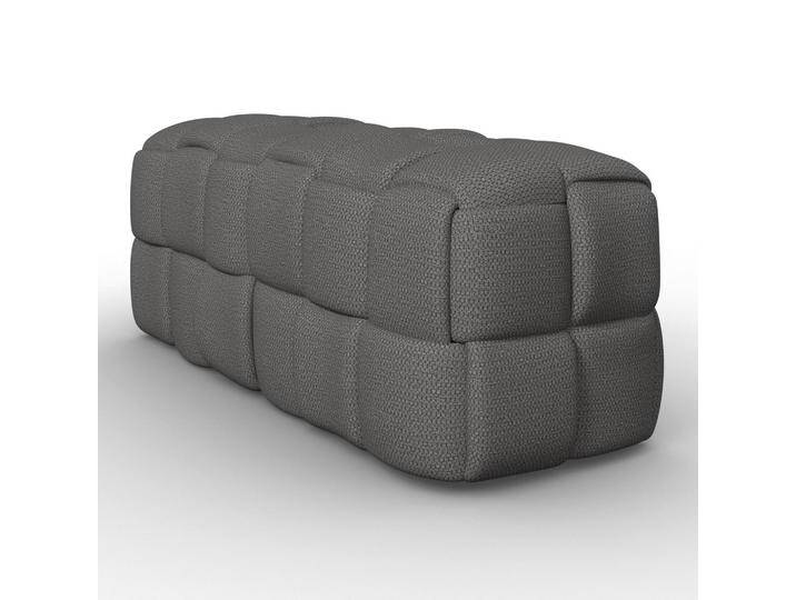 Hockerbank Ella Dunkelgrau Bouclé Gepolstert Hockerbank Ella Dunkelgrau Bouclé Gepolstert von mömax