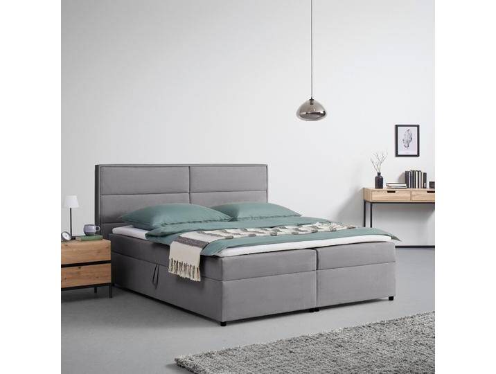 Boxbett Kiara ca. 180x200 cm Grau mit Topper von mömax