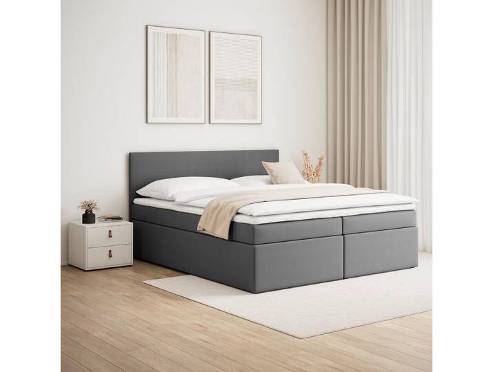 Boxbett Lucy ca. 180x200 cm Grau mit Topper von mömax