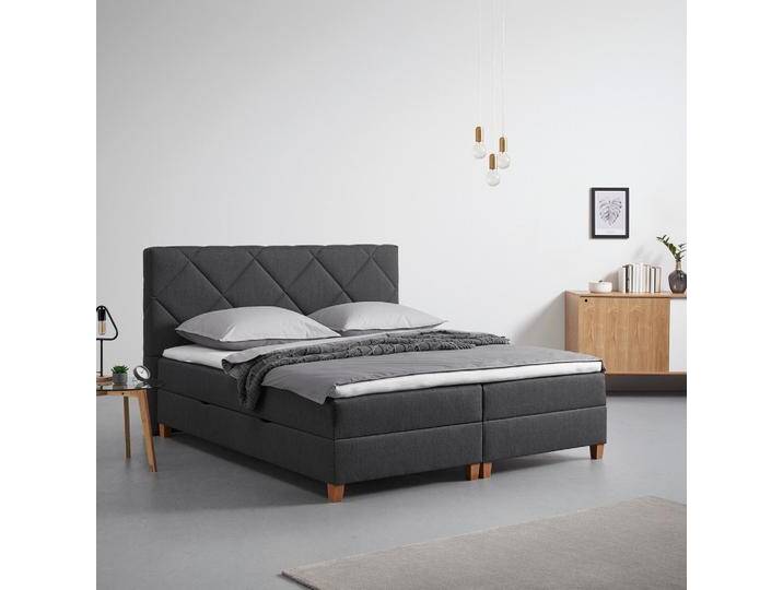 Boxbett Marcello ca. 180x200 cm Grau mit Topper von mömax