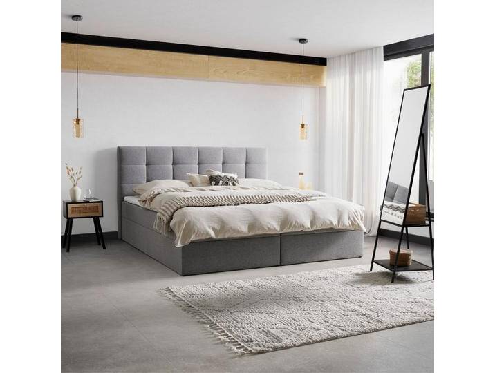 Boxbett Marselie ca. 200x220 cm Grau mit Topper von mömax