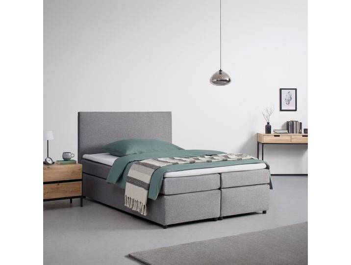 Boxbett Melina ca. 140x200 cm Grau mit Topper von mömax