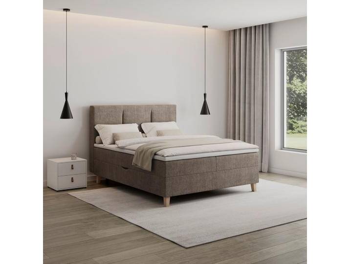 Boxbett Monza ca. 160x200 cm Braun inkl. Topper von mömax