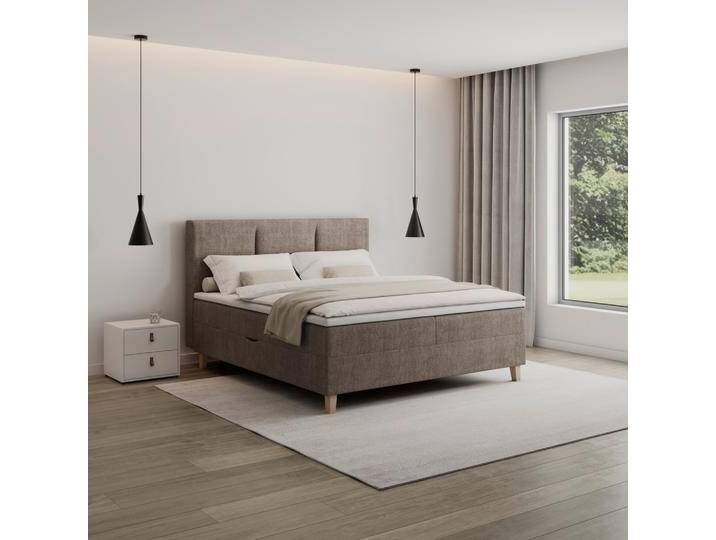 Boxbett Monza ca. 180x200 cm Braun inkl. Topper von mömax