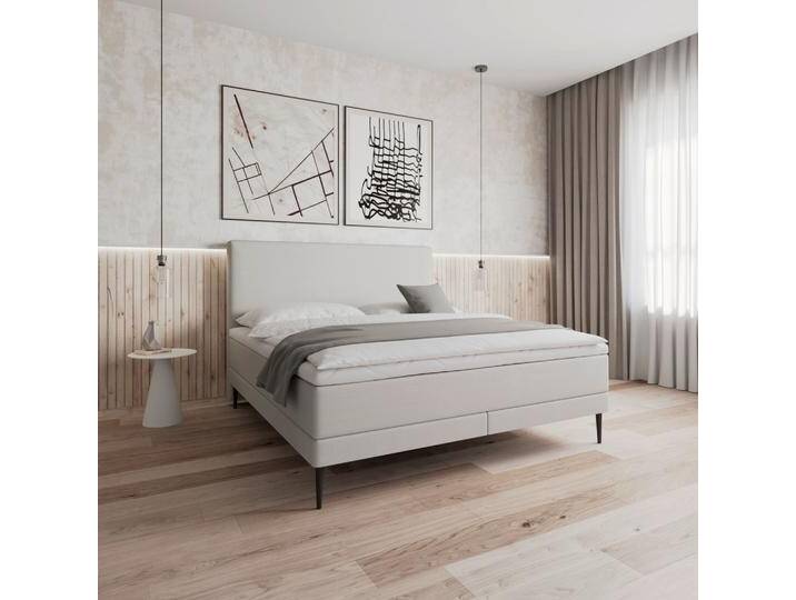 Boxbett Nevada ca. 180x200 cm Hellgrau mit Topper von mömax