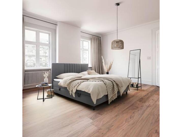 Boxbett Roma ca. 180x200 cm Grau mit Topper von mömax