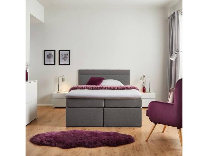 Boxbett Rosa ca. 140x200 cm Grau mit Topper Boxbett Rosa ca. 140x200 cm Grau mit Topper von mömax