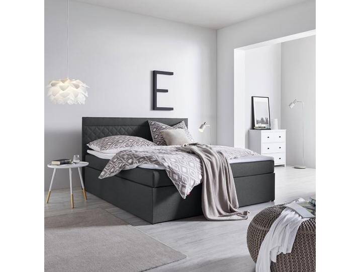 Boxbett Rosa ca. 180x200 cm Dunkelgrau mit Topper von mömax