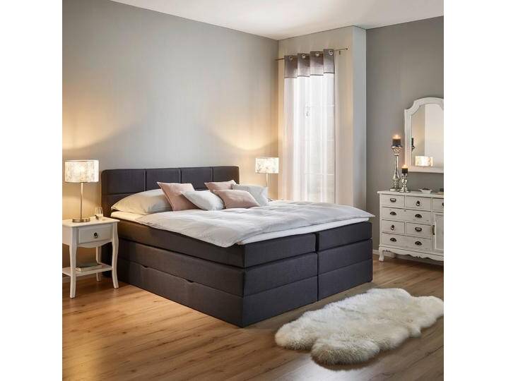 Boxspringbett Greta ca. 180x200 cm Grau mit Topper Boxspringbett Greta ca. 180x200 cm Grau mit Topper von mömax