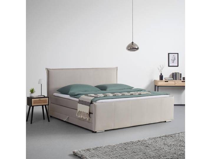 Boxspringbett Leonora ca. 200x200cm Beige mit Topper von mömax