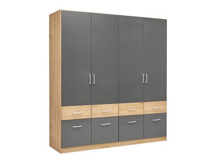 Drehtürenschrank Aalen-Extra in Grau/Eiche Artisan von mömax