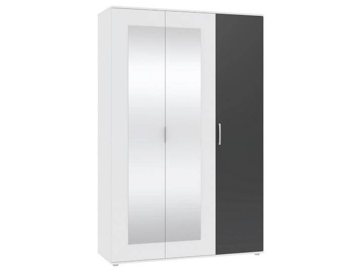 Drehtürenschrank Jan Anthrazit/Weiß von mömax