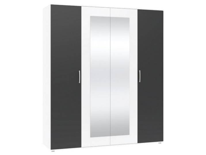 Drehtürenschrank Jan Anthrazit/Weiß von mömax