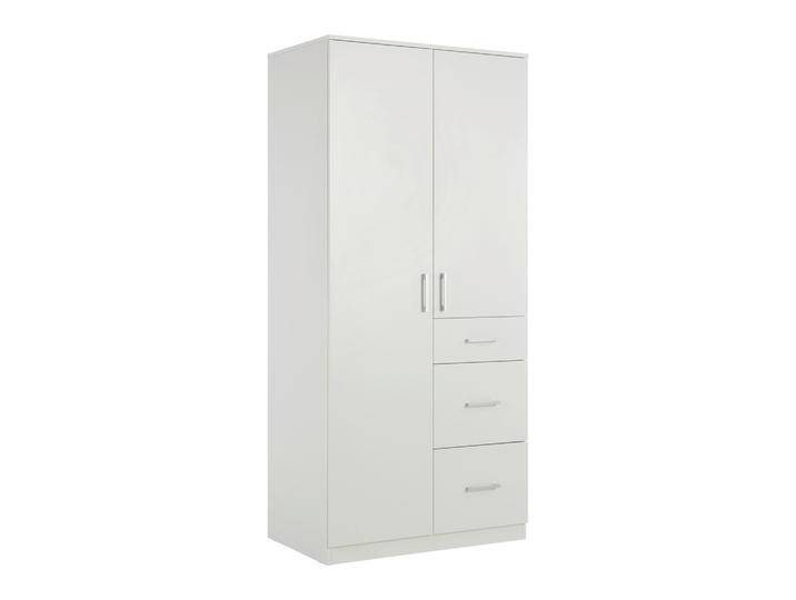 Drehtürenschrank Lasse 2T in Weiß ca. 90x197x55cm von mömax