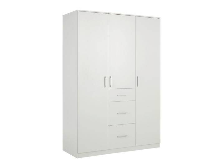 Drehtürenschrank Lasse 3T in Weiß ca. 135x197x55cm von mömax