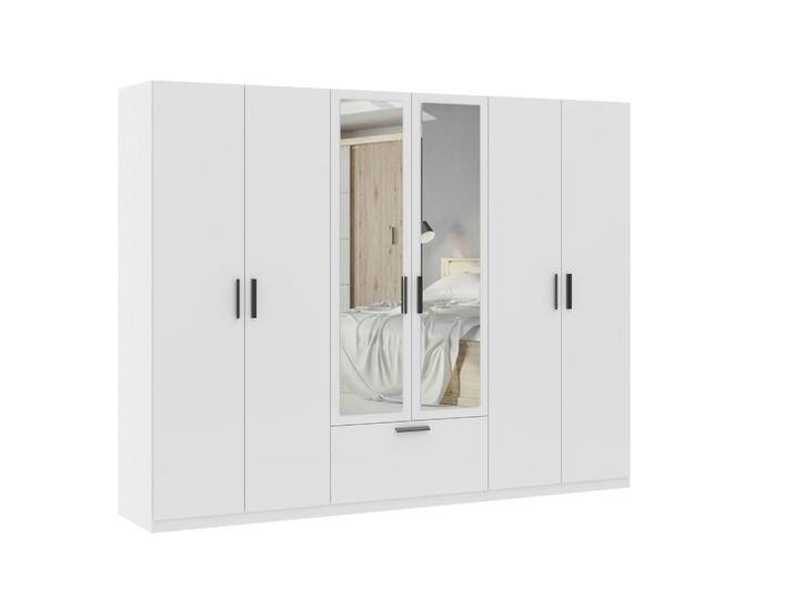 Drehtürenschrank Milos 6T1S2S Weiß von mömax