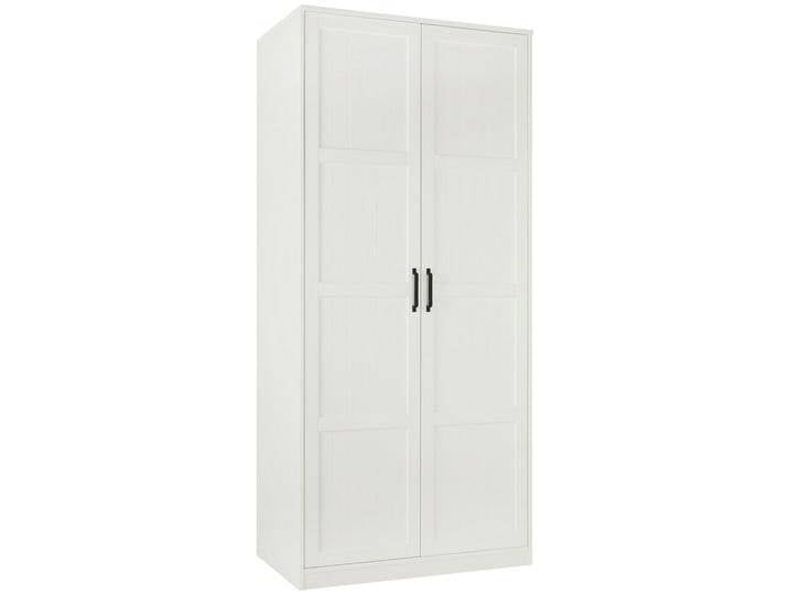 Drehtürenschrank aus Kiefer teilmassiv in Weiß von mömax
