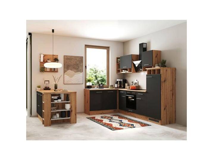 Eckküche Hilde m. Insel m. Geräten ca.280cm Eiche/Grau Eckküche Hilde m. Insel m. Geräten ca.280cm Eiche/Grau von mömax