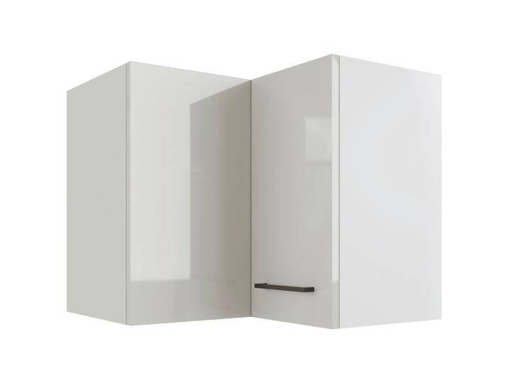 Eckoberschrank in Lichtgrau glänzend Eckoberschrank in Lichtgrau glänzend von mömax