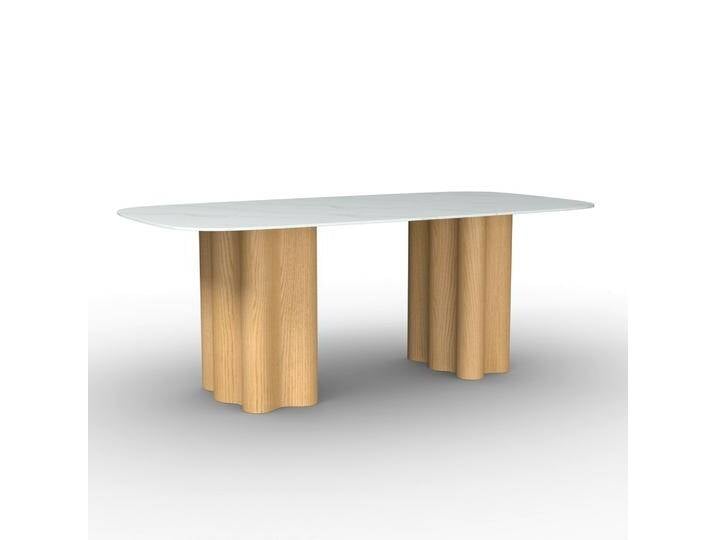 Esstisch Elenya in Holz Eiche/ Stein ca. 200x100 cm Esstisch Elenya in Holz Eiche/ Stein ca. 200x100 cm von mömax