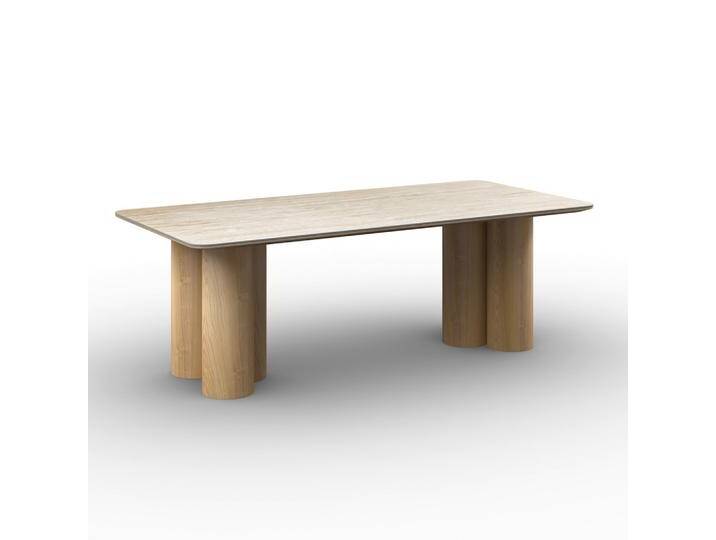 Esstisch Kiano Holz/Keramik Creme ca. 220x105 cm Esstisch Kiano Holz/Keramik Creme ca. 220x105 cm von mömax