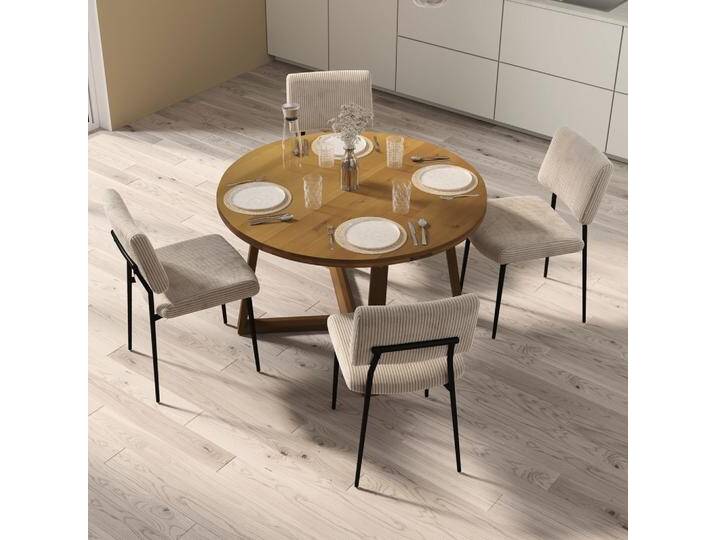 Esstisch Miley in Holz Eiche massiv ca. 120-160x120 cm von mömax