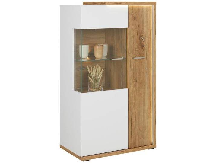 Highboard Ambiente in Weiß/Eichefarben von mömax