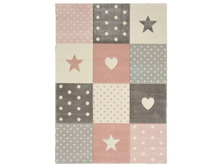 Kinderteppich Pastel Kids Grau/Hellrosa ca. 160x230cm von mömax
