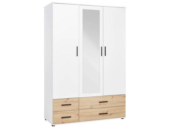 Kleiderschrank in Weiß/Eichefarben von mömax