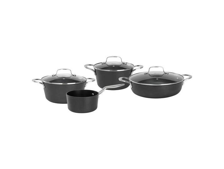 Kochtopfset Profi Line in Schwarz, 7-teilig Kochtopfset Profi Line in Schwarz, 7-teilig von mömax