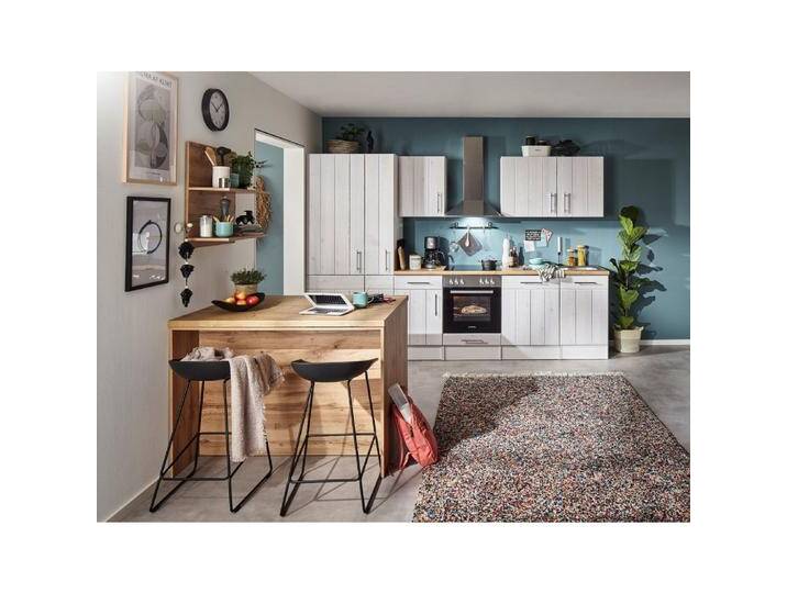 Küchenblock Anton mit Geräten ca. 310-124 cm Weiß Küchenblock Anton mit Geräten ca. 310-124 cm Weiß von mömax