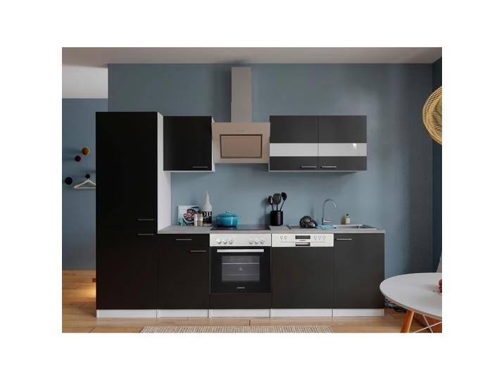 Küchenblock Malia mit Geräten ca. 280 cm Schwarz Küchenblock Malia mit Geräten ca. 280 cm Schwarz von mömax