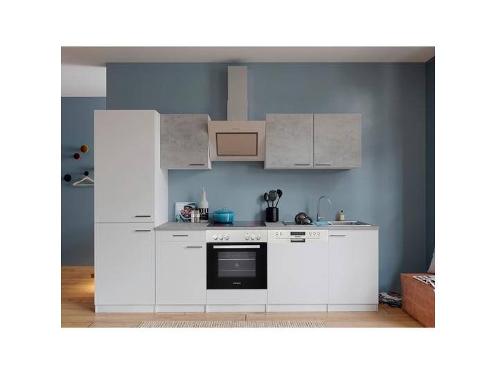 Küchenblock Malia mit Geräten ca. 280 cm Weiß/Hellgrau Küchenblock Malia mit Geräten ca. 280 cm Weiß/Hellgrau von mömax