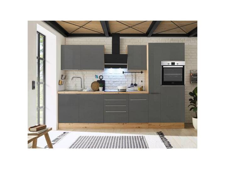 Küchenblock Marleen m. Geräten Grau B: ca. 310 cm Küchenblock Marleen m. Geräten Grau B: ca. 310 cm von mömax