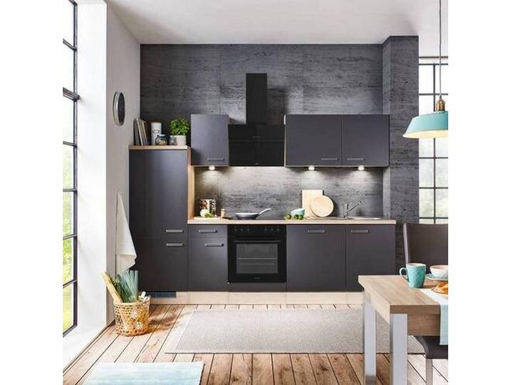 Küchenblock Milano Anthrazit/Eiche von mömax