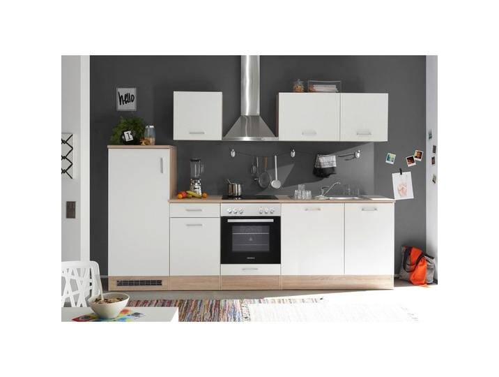 Küchenblock Petunia Weiß/Eiche ohne Geräte B: ca 280 cm von mömax