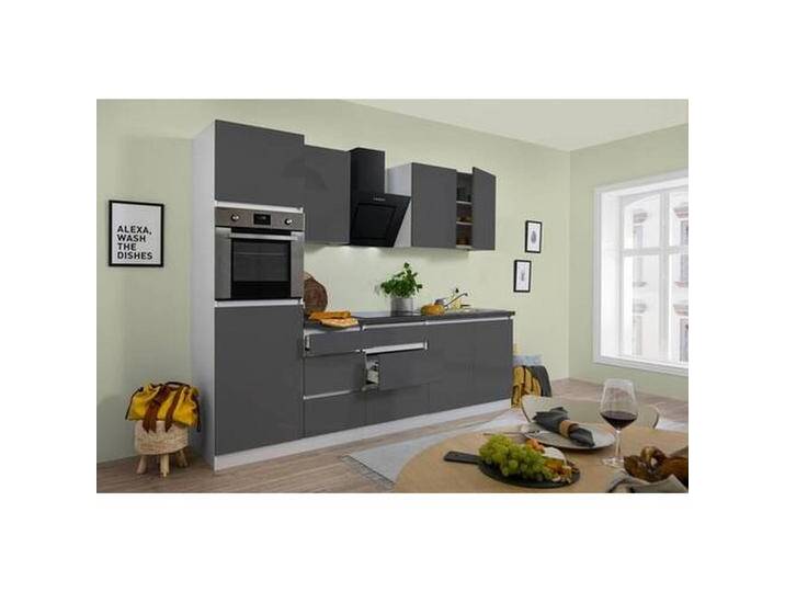 Küchenblock Premium Grau mit E-Geräten B: ca. 270 cm von mömax