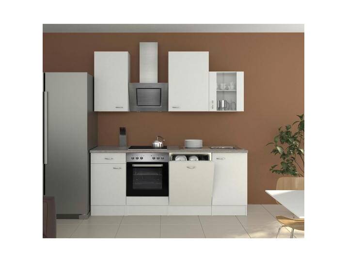 Küchenblock in Grau und Weiss inkl. Geräte und Spüle 'Wito' Küchenblock in Grau und Weiss inkl. Geräte und Spüle 'Wito' von mömax