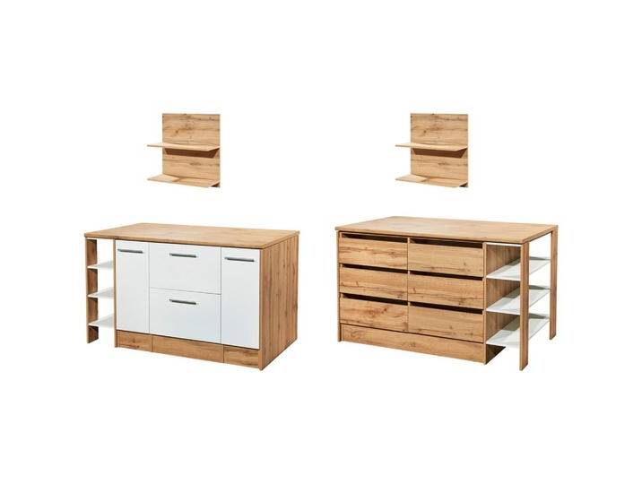 Kücheninsel Hilde ca. 150x90x90cm Wildeiche/Weiß von mömax